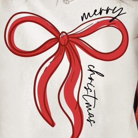 Funny Christmas Shirt, Christmas Bow T-Shirt - Picture 2 of 4